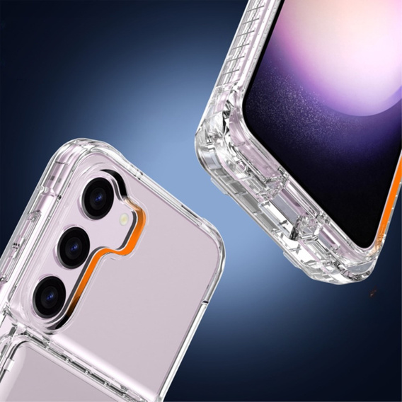 Чохол для Samsung Galaxy S23, Card Holder Kickstand, прозорий