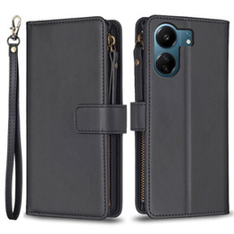 Откидной чехол для Xiaomi Redmi 13C / Poco C65, Wallet Zipper Pocket, чёрный