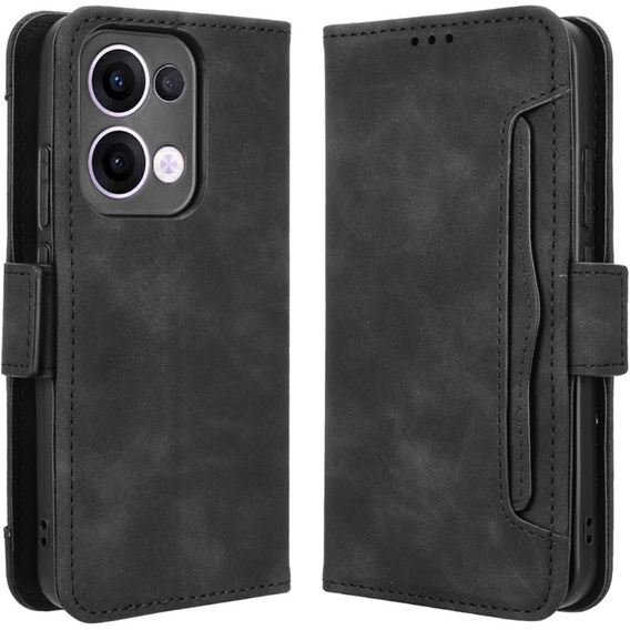 Откидной чехол для Oppo Reno 13, Card Slot, чёрный