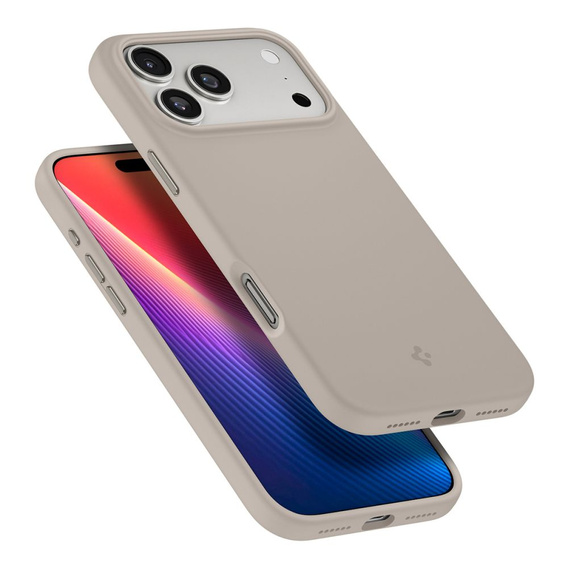 Чехол Spigen для iPhone 17 Pro Max, Silicone Fit MagSafe, камень