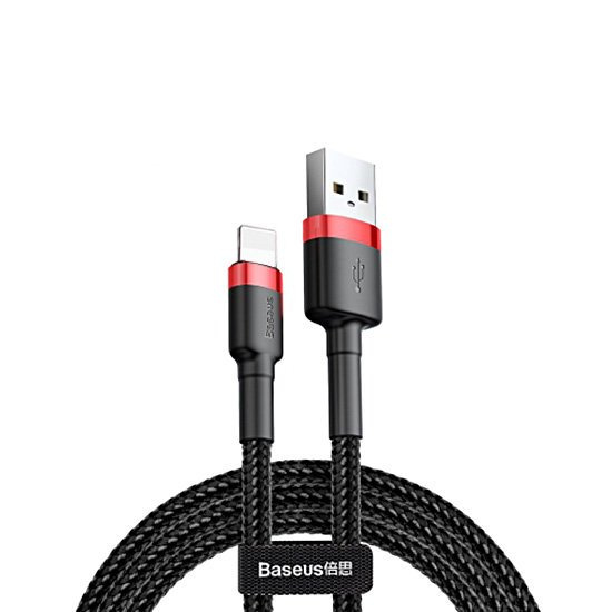 BASEUS Cafule Кабель Lightning 2.4A 0.5M - Black/Red