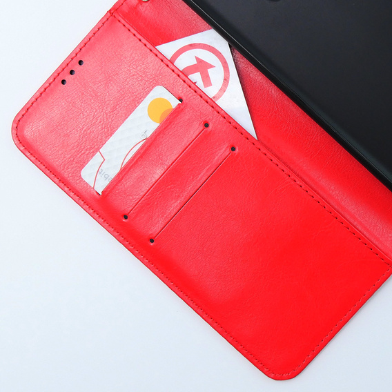 Откидной чехол для Xiaomi 13T / 13T Pro, Crazy Horse Wallet, красный