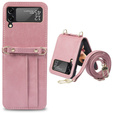 Чохол Leather Card Slots для Samsung Galaxy Z Flip3 5g, Pink