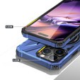 Чехол для iPhone 16 Pro Max, бронированный с подставкой и ручкой-планшетом, синий