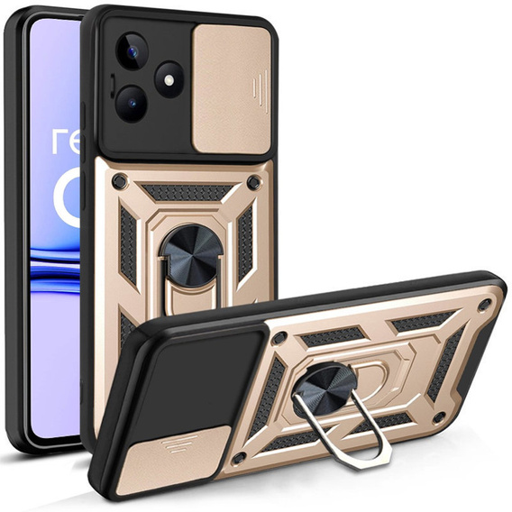 Чехол NOX Camera Slide Realme C53 4G, CamShield Slide, золото