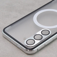 Магнітний чохол Dual Glass MagSafe для Samsung Galaxy S23, сріблястий