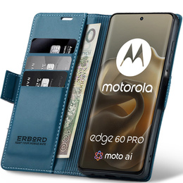 ERBORD Глянцевий гаманець Litchi з клапаном для Motorola Edge 60 Pro