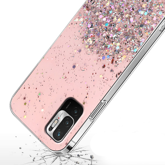 Чoхол до Xiaomi Redmi Note 10 5G / Poco M3 Pro 5G, Glittery, світло-рожевий