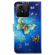 Откидной чехол для Xiaomi Redmi Note 12S, Wallet Butterfly, синий