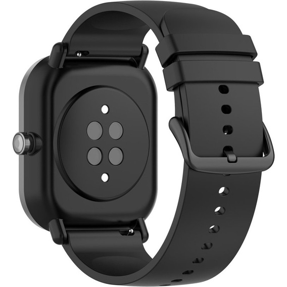 Силиконовый ремешок 20mm, Black/Black Buckle