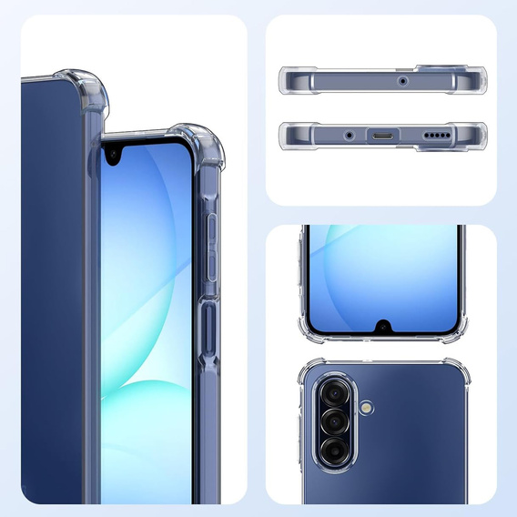 Чохол для Samsung Galaxy A17 5G, посилений, із захистом камери, прозорий