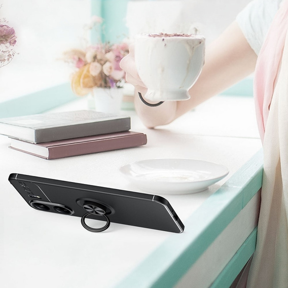 Чохол KickStand Finger Ring для Xiaomi Redmi 13 / Poco C65, чорний