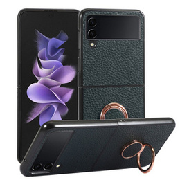 Чохол для Samsung Galaxy Z Flip 4 5G, Litchi Texture, Green