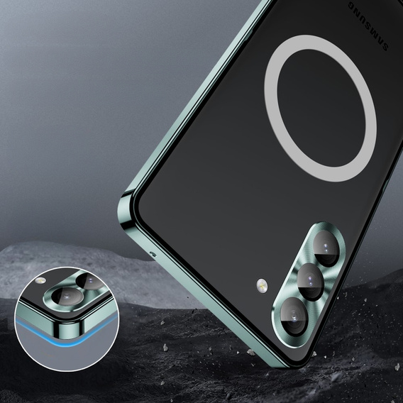 Захисний чохол для камери Samsung Galaxy S23 Plus, CamShield MagSafe, прозорий / зелений