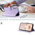 чехол-крышка для Samsung Galaxy S24 FE, Rhombus Crossbody Leather, фиолетовый
