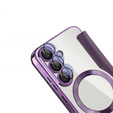 Чохол-книжка для Samsung Galaxy S25+ Plus, RFID Wallet MagSafe CamShield, фіолетовий