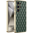 Чохол для Samsung Galaxy S25 Ultra, Leather Rhombus, зелений