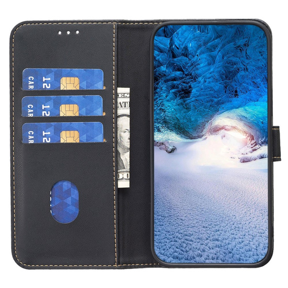 Чохол-книжка для Samsung Galaxy A25 5G, BINFEN Wallet, чорний + скло 9H