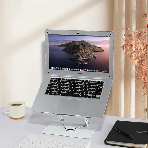 Алюмінієва підставка для ноутбука ERBORD ProDesk Stand, сіра