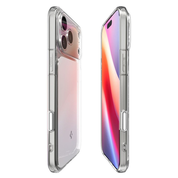 Чохол Spigen з MagSafe для iPhone 17 Pro Max, Ultra Hybrid «T», прозорий/білий