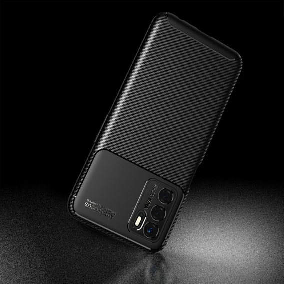 Чoхол до Oppo A16, Carbon Gel, чорний