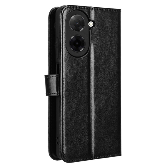 Футляр з клапаном для Xiaomi Redmi A5, Crazy Horse Wallet, чорний