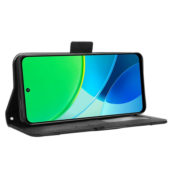 Футляр з клапаном для Vivo Y19s, Card Slot, чорний