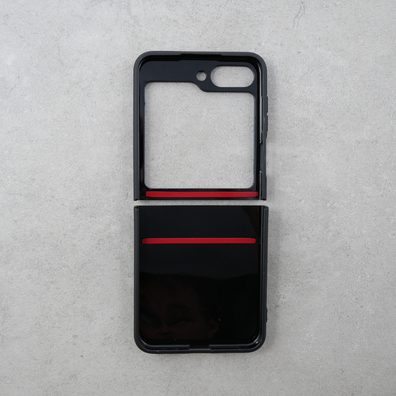 Бронированный Чехол до Samsung Galaxy Z Flip5 5G, Nox Case Ring, серебряный