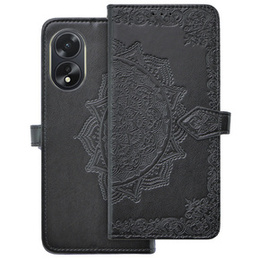 Откидной чехол для Oppo A58 4G, Mandala, чёрный