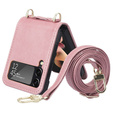Чохол Leather Card Slots для Samsung Galaxy Z Flip3 5g, Pink