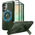 Бронированный чехол для Samsung Galaxy S24 FE, Dexnor Full Body (Two Frames), зелёный