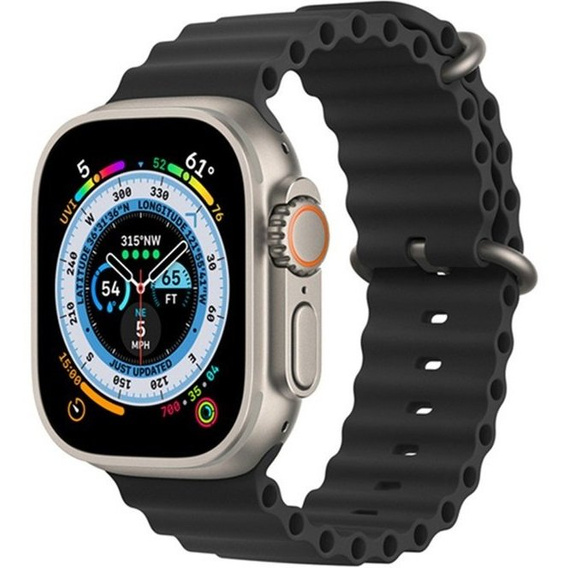 Силиконовый ремешок Apple Watch Ultra 49mm, Black
