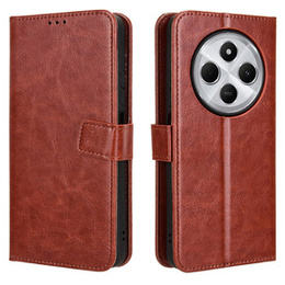Откидной чехол для Xiaomi Redmi 14C / Xiaomi Poco C75, Crazy Horse Wallet, коричневый