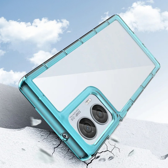 Чoхол до Motorola Edge 50 Fusion 5G, Fusion Hybrid, прозорий / синій