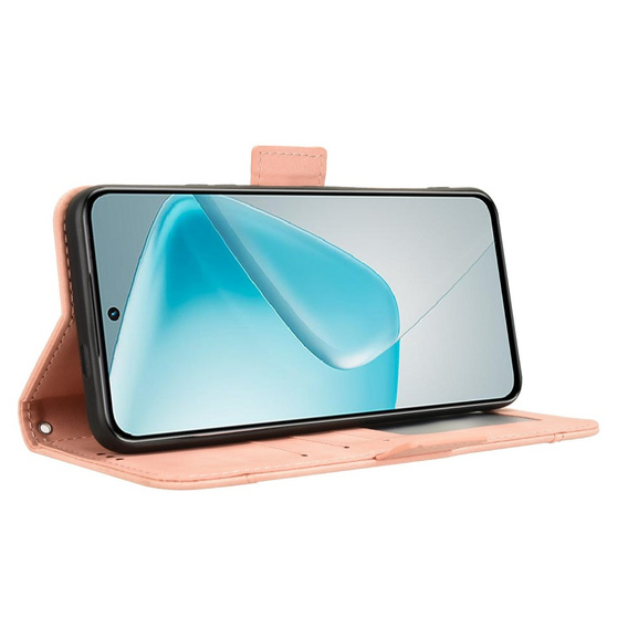 Футляр з клапаном для Infinix Hot 50 Pro 4G, Card Slot, рожевий