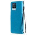 Чoхол Wallet до Realme 8 / 8 Pro, Tree and Cat, Blue
