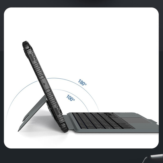 Чехол + клавиатура Galaxy Tab S9, NILLKIN Bumper Pen Slot, чёрный