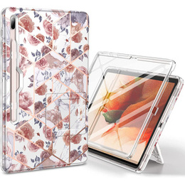 Чoхол до Samsung Galaxy Tab S7 FE, Suritch Full Body Marble, рожевий