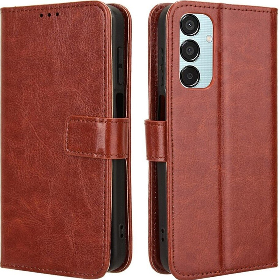Откидной чехол для Samsung Galaxy M15 5G, Crazy Horse Wallet, коричневый