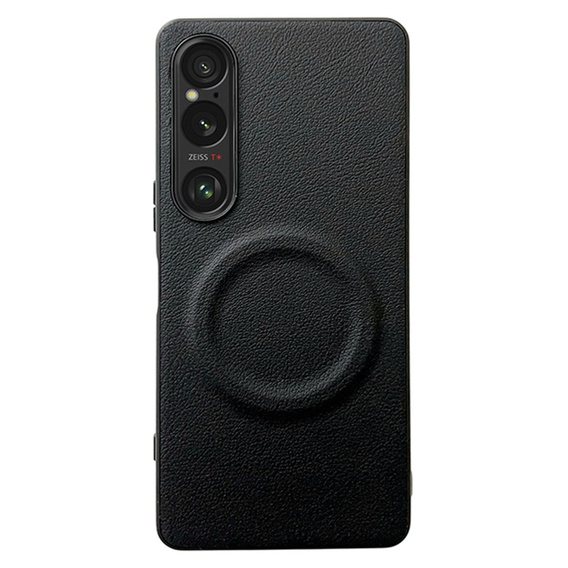 Чехол до Sony Xperia 1 VI, Leather Hybrid MagSafe, чёрный