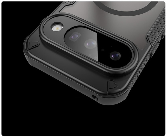 Броньований чохол для Google Pixel 10, для MagSafe, матовий, чорний