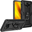 Бронированный Чехол до Xiaomi Poco X3 NFC, Nox Case Ring, чёрный