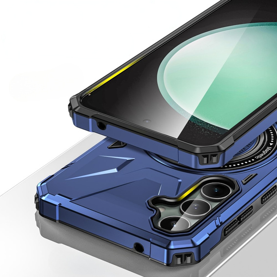 Чохол для Samsung Galaxy S23 FE, броньований з підставкою та ручкою, м'яти