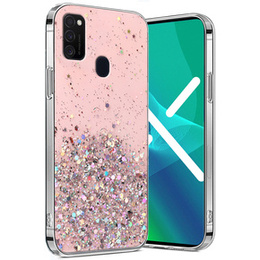 Чехол до Samsung Galaxy M21, Glittery, розовый