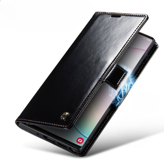Флип-кейс CASEME для Samsung Galaxy Note 10 Plus, Waxy Textured, чёрный