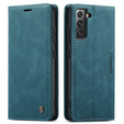Чехол CASEME для Samsung Galaxy S22 5G, Leather Wallet Case, зелёный