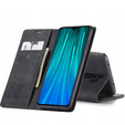 Чехол CASEME для Xiaomi Redmi Note 8 Pro, Leather Wallet Case, чёрный