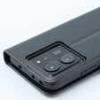 Откидной чехол для Xiaomi 13T / 13T Pro, Crazy Horse Wallet, чёрный