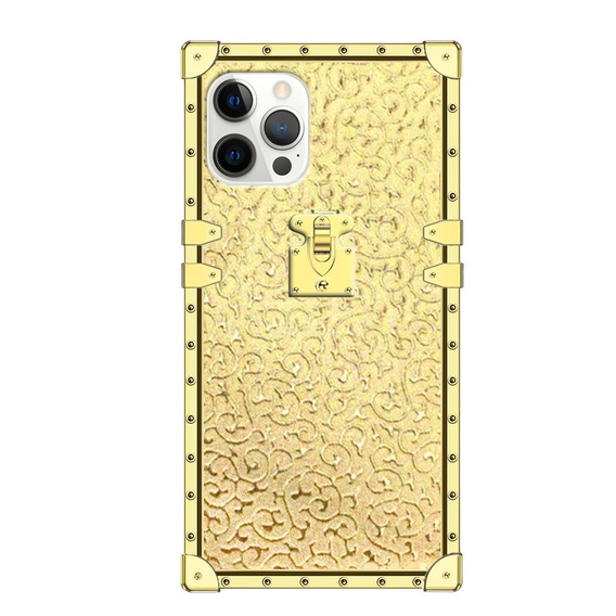 Чехол Suitcase до iPhone 12/12 Pro, Gold Sparkles