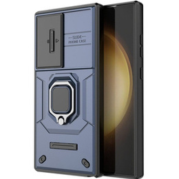 Чехол для Samsung Galaxy S24 Ultra, KickStand Camera Lens, синий